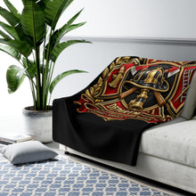 Load image into Gallery viewer, Fire Department Sherpa Fleece Blanket – Firefighter Courage Service Sacrifice Gift
