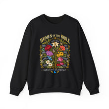 Load image into Gallery viewer, Women's Bible Floral Crewneck Sweatshirt — "Women of the Bible" Vintage Botanical Design