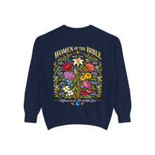 Load image into Gallery viewer, Women of the Bible Sweatshirt — Floral Illustrated Faith Crewneck