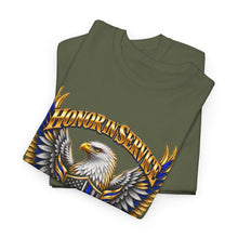 Load image into Gallery viewer, United States Law Enforcement Honoring Service Eagle 2 sides T-Shirt