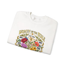 Load image into Gallery viewer, Women's Bible Floral Crewneck Sweatshirt — "Women of the Bible" Vintage Botanical Design