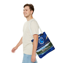 Load image into Gallery viewer, Capital H Church Tote Bag – 'Real Faith. Real People. Real Impact.' All-Over Print