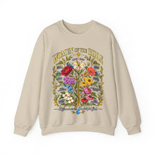 Load image into Gallery viewer, Women of the Bible Floral Crewneck Sweatshirt — Scriptural Names &amp; Botanical Illustration