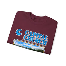 Load image into Gallery viewer, Capital Church Crewneck Sweatshirt — 'Real Faith. Real People. Real Impact.'