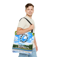 Load image into Gallery viewer, Capital Church Scenic Tote Bag — 'Real Faith. Real People. Real Impact.'