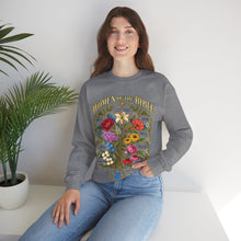 Load image into Gallery viewer, Women of the Bible Floral Crewneck Sweatshirt — Scriptural Names &amp; Botanical Illustration