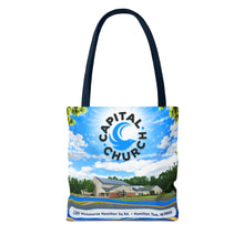 Load image into Gallery viewer, Capital Church Scenic Tote Bag — 'Real Faith. Real People. Real Impact.'