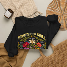 Load image into Gallery viewer, Women's Bible Floral Crewneck Sweatshirt — "Women of the Bible" Vintage Botanical Design
