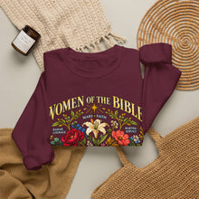 Load image into Gallery viewer, Women of the Bible Floral Crewneck Sweatshirt — Scriptural Names &amp; Botanical Illustration