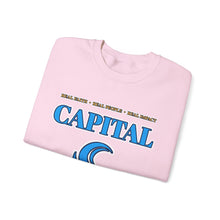 Load image into Gallery viewer, Capital Church Crewneck Sweatshirt — Blue Dove Logo Christian Ministry Pullover