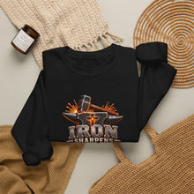 Load image into Gallery viewer, Men's Ministry Sweatshirt — "Iron Sharpens Iron" Proverbs 27:17 Crewneck