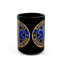 Load image into Gallery viewer, Emergency Medical Services EMT Star of Life Black Mug