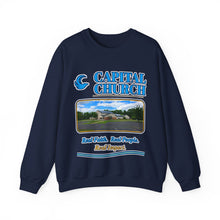 Load image into Gallery viewer, Capital Church Crewneck Sweatshirt — 'Real Faith. Real People. Real Impact.'
