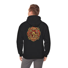 Load image into Gallery viewer, Firefighter Maltese Cross Hoodie