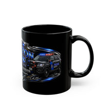 Load image into Gallery viewer, Hamilton Blue Police Division Black Mug – "The Hamilton Blue" Honor • Service • Integrity (11oz/15oz)