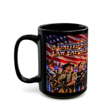Load image into Gallery viewer, Holding the Line Between Good and Evil Police Support Black Mug