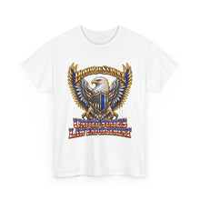 Load image into Gallery viewer, United States Law Enforcement Honoring Service Eagle 2 sides T-Shirt