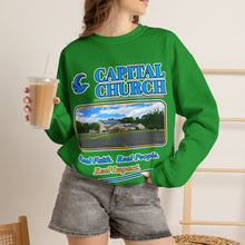 Load image into Gallery viewer, Capital Church Crewneck Sweatshirt — 'Real Faith. Real People. Real Impact.'