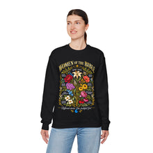 Load image into Gallery viewer, Women of the Bible Floral Crewneck Sweatshirt — Scriptural Names &amp; Botanical Illustration