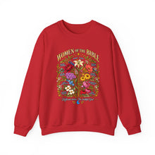 Load image into Gallery viewer, Women's Bible Floral Crewneck Sweatshirt — "Women of the Bible" Vintage Botanical Design
