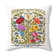 Load image into Gallery viewer, Women of the Bible Floral Decorative Pillow