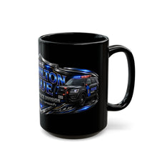 Load image into Gallery viewer, Hamilton Blue Police Division Black Mug – "The Hamilton Blue" Honor • Service • Integrity (11oz/15oz)