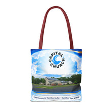 Load image into Gallery viewer, Capital Church Scenic Tote Bag — 'Real Faith. Real People. Real Impact.'