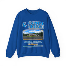 Load image into Gallery viewer, Capital Church Crewneck Sweatshirt — 'Real Faith. Real People. Real Impact.'