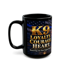 Load image into Gallery viewer, K9 Police Dog Hero Black Mug