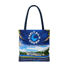 Load image into Gallery viewer, Capital H Church All-Over Print Tote Bag — Scenic Logo Church Tote