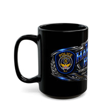 Load image into Gallery viewer, Hamilton Blue Police Division Black Mug – "The Hamilton Blue" Honor • Service • Integrity (11oz/15oz)