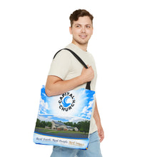 Load image into Gallery viewer, Capital Church Scenic Tote Bag — 'Real Faith. Real People. Real Impact.'