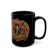 Load image into Gallery viewer, Fire Department Service &amp; Sacrifice Black Mug