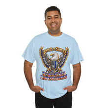 Load image into Gallery viewer, United States Law Enforcement Honoring Service Eagle 2 sides T-Shirt