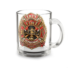 Load image into Gallery viewer, Firefighter Fire Department 10oz Glass Mug