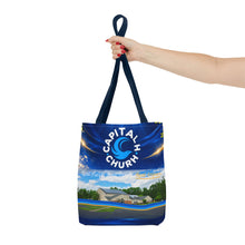 Load image into Gallery viewer, Capital H Church All-Over Print Tote Bag — Scenic Logo Church Tote