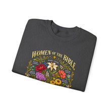 Load image into Gallery viewer, Women's Bible Floral Crewneck Sweatshirt — "Women of the Bible" Vintage Botanical Design