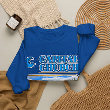 Load image into Gallery viewer, Capital Church Crewneck Sweatshirt — 'Real Faith. Real People. Real Impact.'