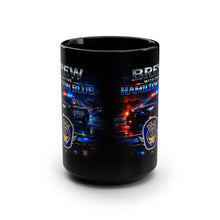 Load image into Gallery viewer, Brew with the Hamilton Blue 15oz Black Coffee Mug — Police Tribute