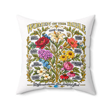 Load image into Gallery viewer, Women of the Bible Floral Decorative Pillow