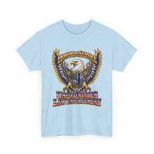 Load image into Gallery viewer, United States Law Enforcement Honoring Service Eagle 2 sides T-Shirt