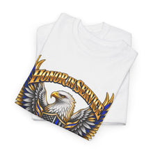 Load image into Gallery viewer, United States Law Enforcement Honoring Service Eagle 2 sides T-Shirt