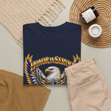 Load image into Gallery viewer, United States Law Enforcement Honoring Service Eagle 2 sides T-Shirt