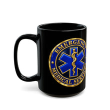 Load image into Gallery viewer, Emergency Medical Services EMT Star of Life Black Mug
