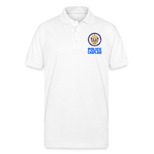 POLICE CHAPLAIN 50/50 Jersey Polo - white