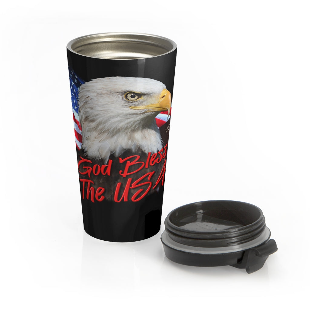 GOD BLESS USA Stainless Steel Travel Mug