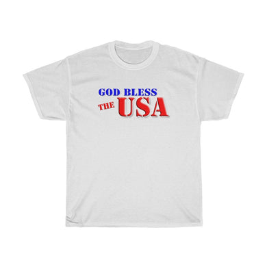 GOD BLESS THE USA Heavy Cotton Tee