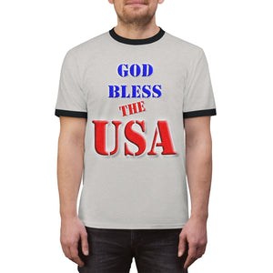 GOD BLESS THE USA Ringer Tee