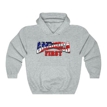 Load image into Gallery viewer, AMERICA FIRST Heavy Blend™ Hooded Sweatshirt