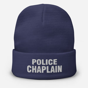 POLICE CHAPLAIN Embroidered Beanie